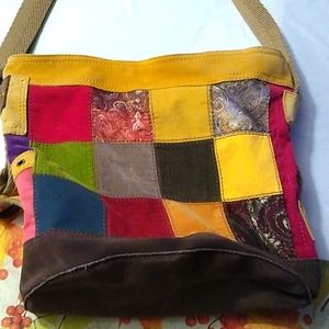 Lucky Brand patchwork shoulder bag.